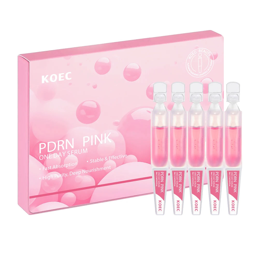 Pink PDRN Collagen Skincare Set with complete Korean skincare products