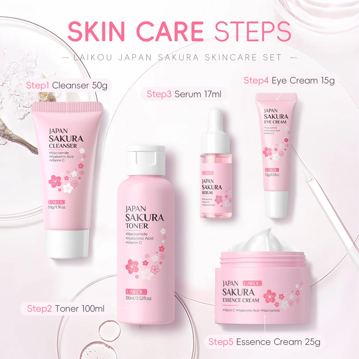 LAIKOU Sakura skincare set