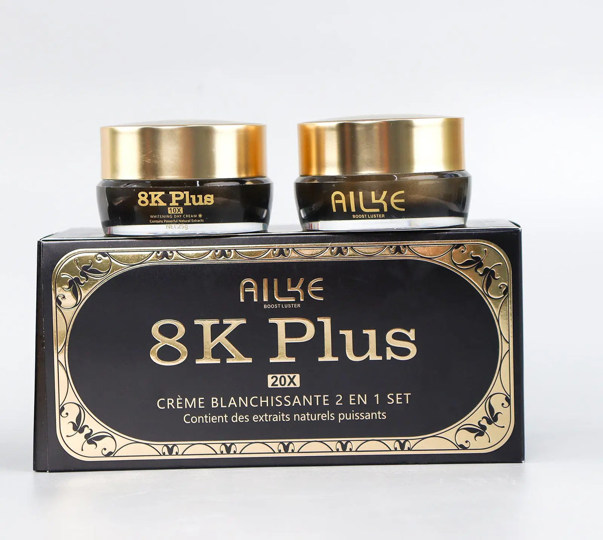 AILKE Whitening Face Cream, Reduce Dark Spots, Wrinkles, Melanin, Even Skin Tone, With Collagen, Glutathione, for All Skin Types