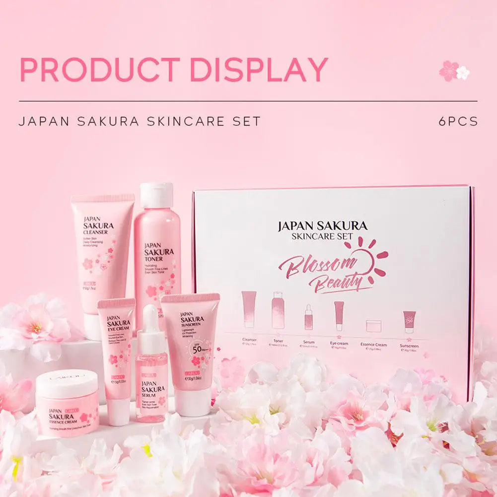 6pcs Sakura Skin Care Set Hydrating