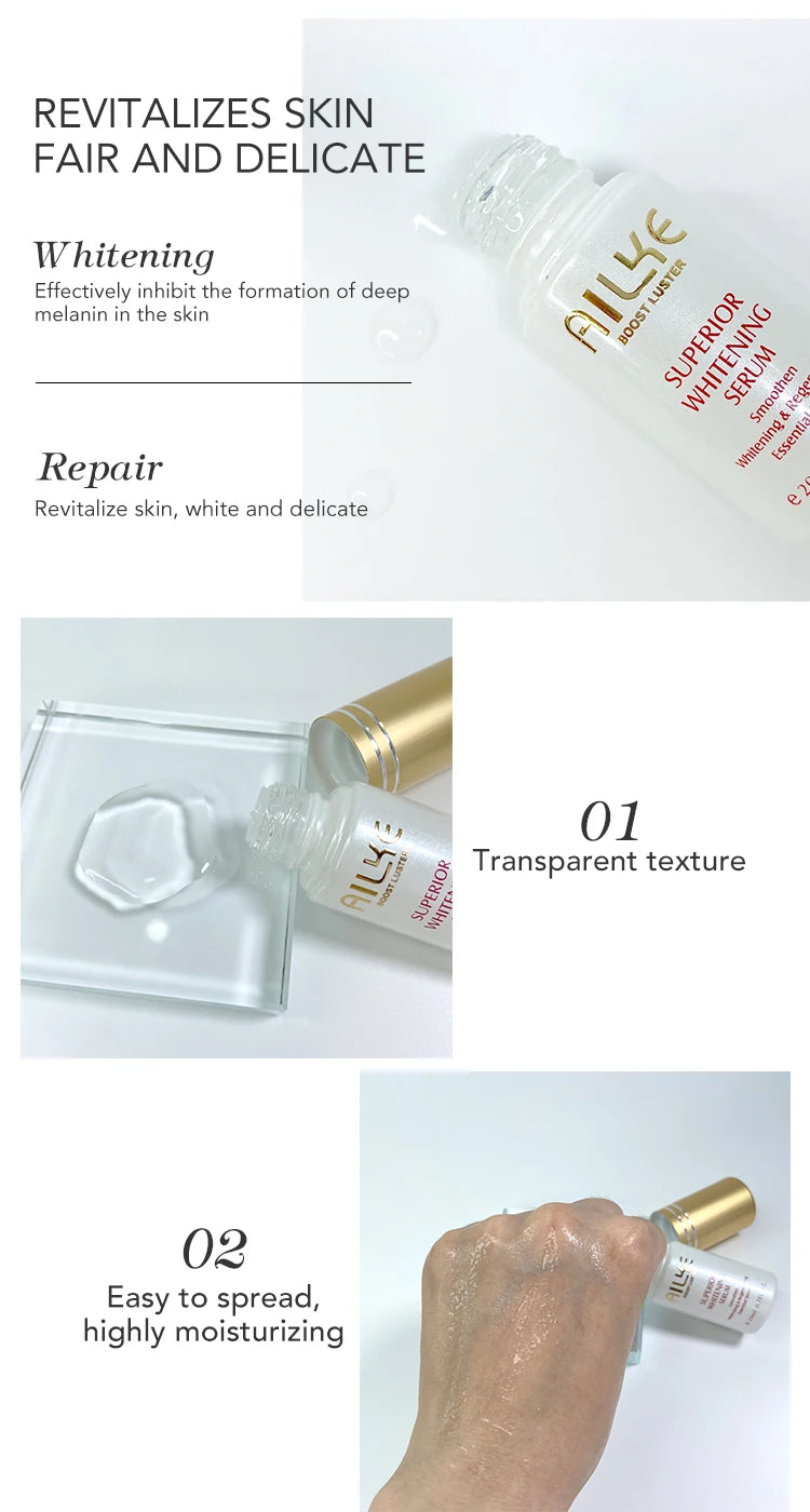 AILKE Glutathion and Vitamin C Whitening Set, Moisturizing, Remove Melanin, Freckles, Black Spots, Chloasma, Clean Skin