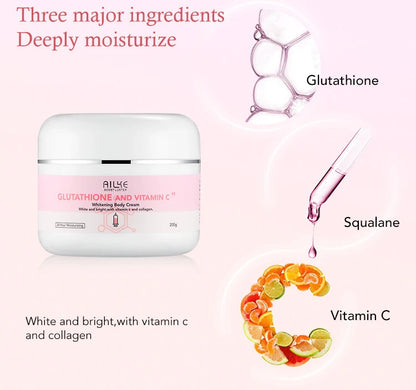 AILKE Glutathion and Vitamin C Whitening Set, Moisturizing, Remove Melanin, Freckles, Black Spots, Chloasma, Clean Skin