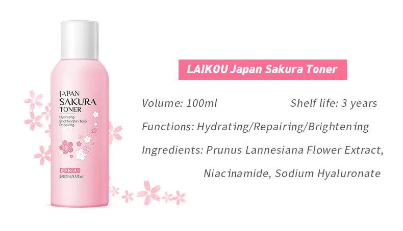 9pcs Sakura skincare set Korean facial care kit