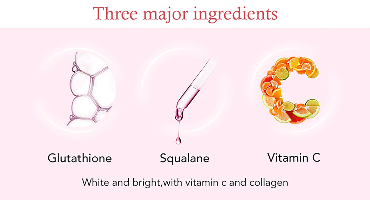 AILKE Glutathion and Vitamin C Whitening Set, Moisturizing, Remove Melanin, Freckles, Black Spots, Chloasma, Clean Skin