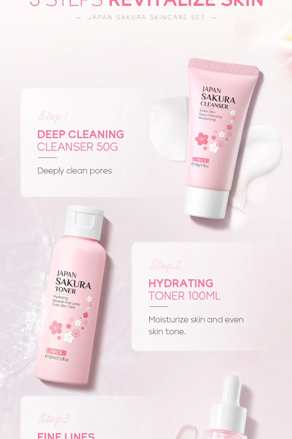 LAIKOU Sakura skincare set