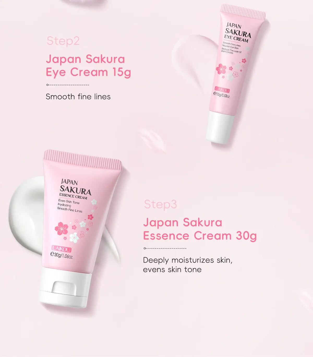 Sakura Skin Care Sets Face Cream Serum