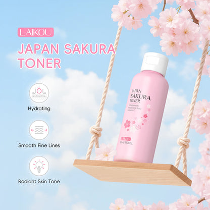 LAIKOU Japanese Sakura skincare set for hydrating and moisturizing skin