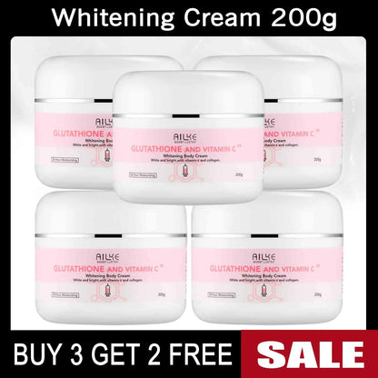 AILKE Glutathion and Vitamin C Whitening Set, Moisturizing, Remove Melanin, Freckles, Black Spots, Chloasma, Clean Skin