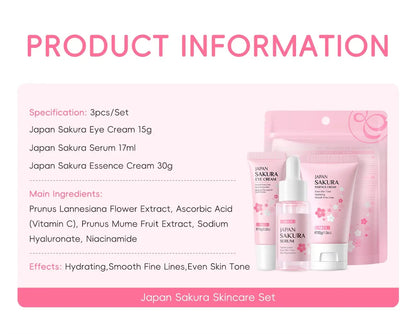 Sakura Skin Care Sets Face Cream Serum