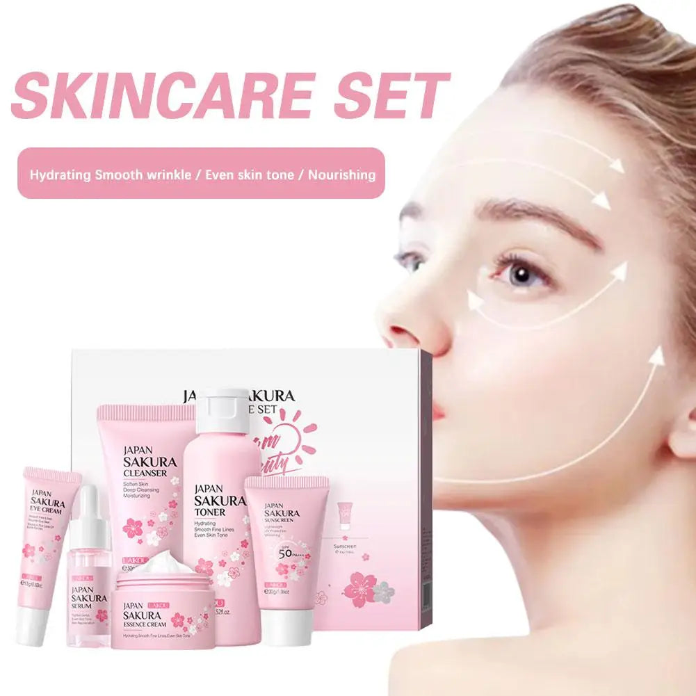 6pcs Sakura Skin Care Set Hydrating