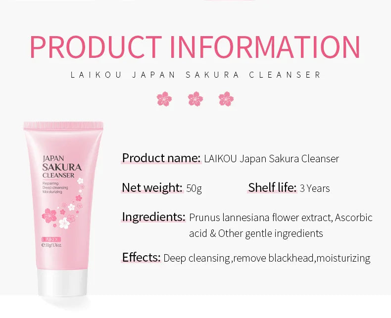 9pcs Sakura skincare set Korean facial care kit