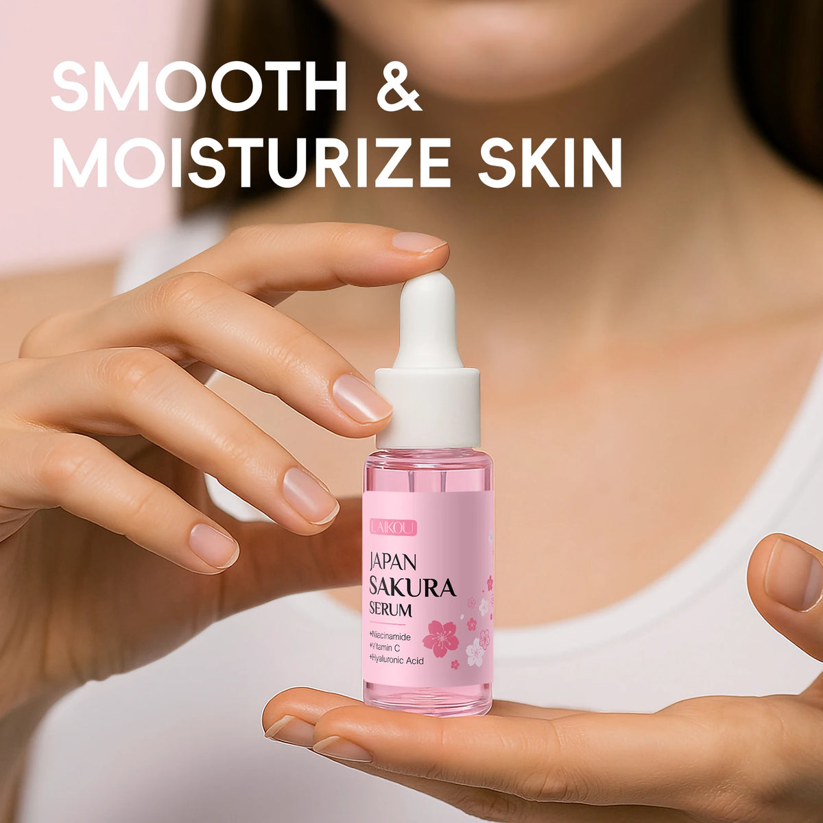 LAIKOU Japanese Sakura skincare set for hydrating and moisturizing skin