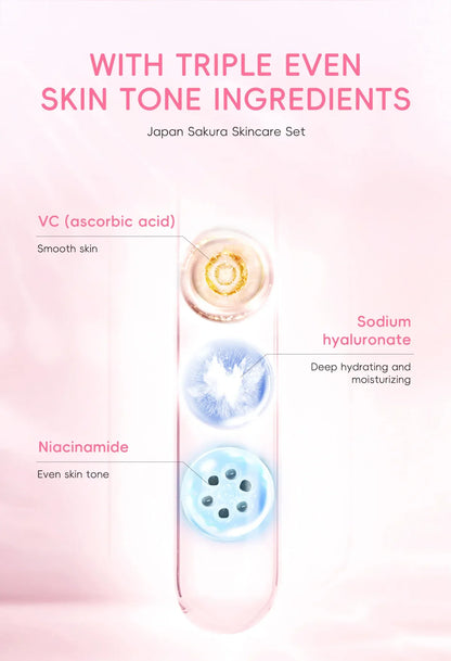 Sakura Skin Care Sets Face Cream Serum