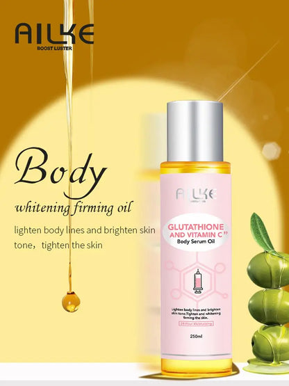AILKE Brightening Skin Care Set, With Vitamin C, Glutathione, Reduce Spots, Moisturizing, Smooth Soft Skin, Improve Skin Radiant