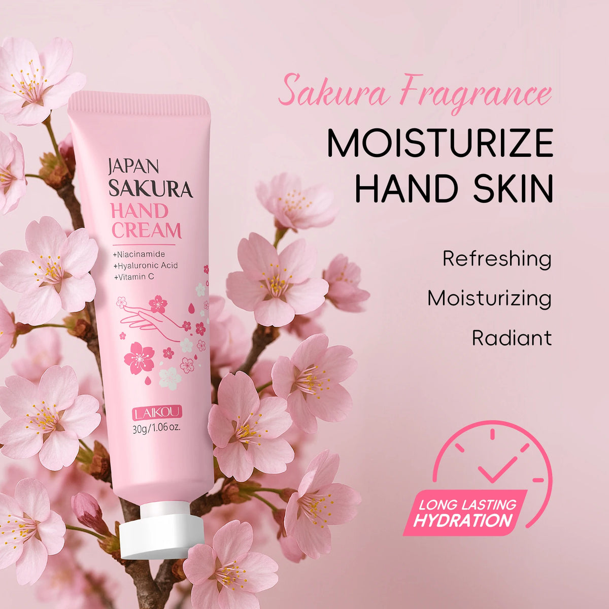 LAIKOU Japanese Sakura skincare set for hydrating and moisturizing skin