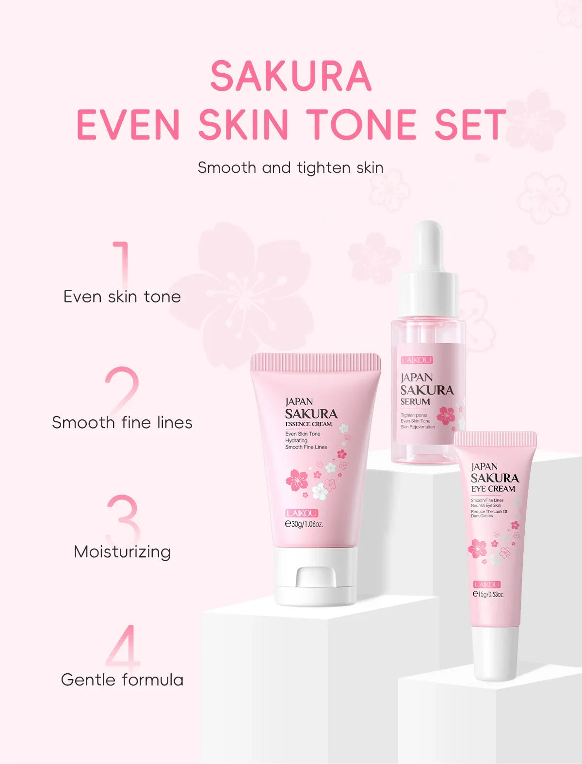 Sakura Skin Care Sets Face Cream Serum