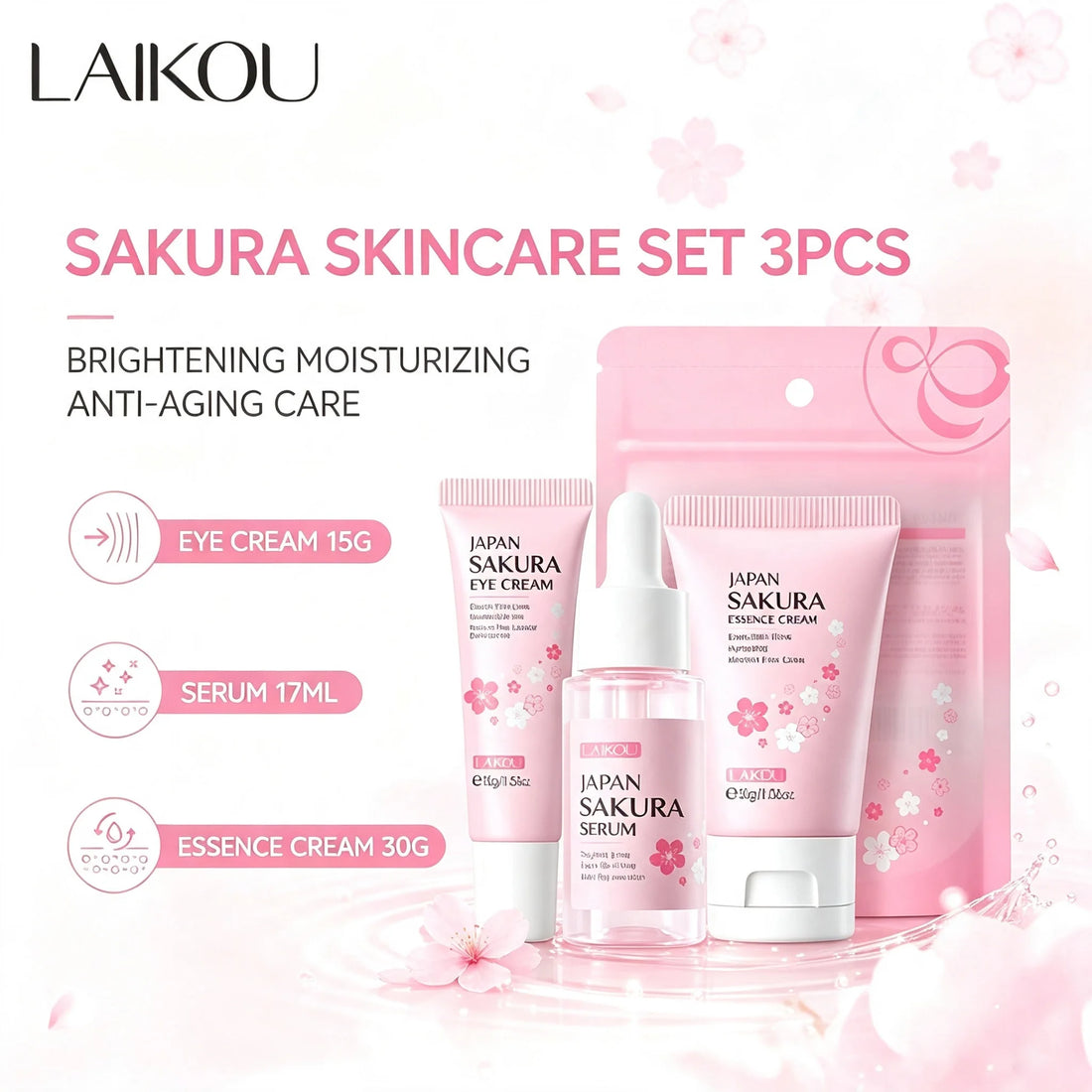 Sakura Skin Care Sets Face Cream Serum