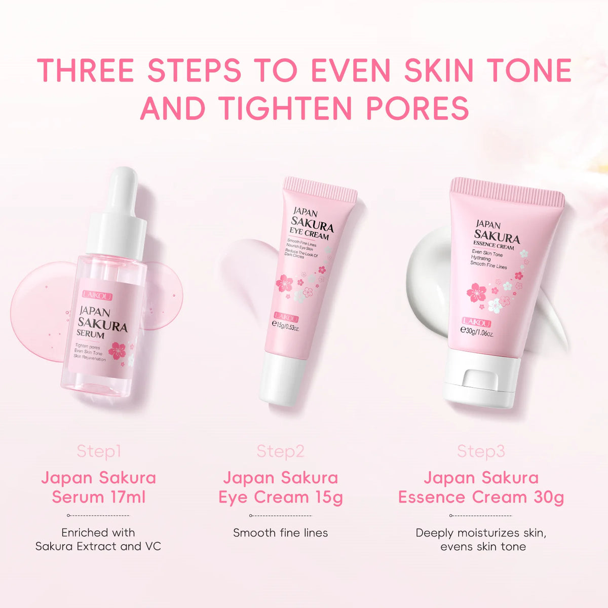 Sakura Skin Care Sets Face Cream Serum
