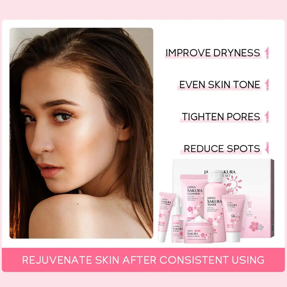 6pcs Sakura Skin Care Set Hydrating